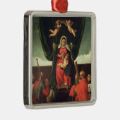Madonna en Child Enthroned met vier heiligen, 1546 Metalen Ornament (Rechts)