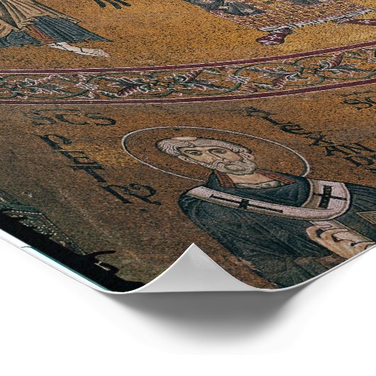 Madonna en Child Enthroned Poster (Hoek)