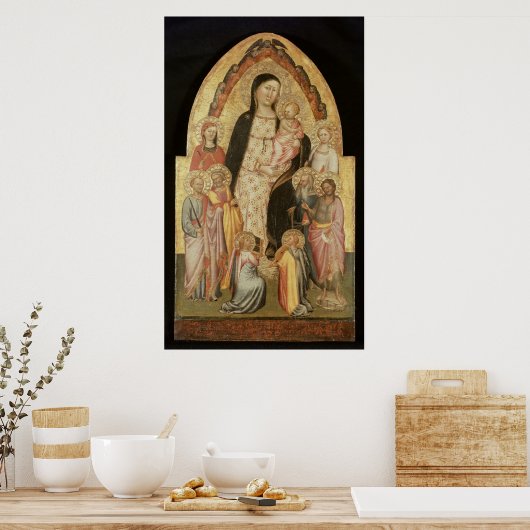 Madonna en Child Enthroned Poster (Keuken)
