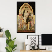 Madonna en Child Enthroned Poster (Thuiskantoor)