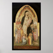Madonna en Child Enthroned Poster (Voorkant)