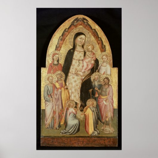 Madonna en Child Enthroned Poster (Voorkant)