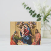 Madonna en Child Enthrong met de heiligen Mary Briefkaart (Staand voorkant)