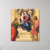Madonna en Child Enthrong met de heiligen Mary Canvas Afdruk (Voorkant)