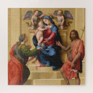 Madonna en Child Enthrong met de heiligen Mary Legpuzzel