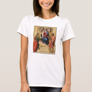 Madonna en Child Enthrong met de heiligen Mary T-shirt