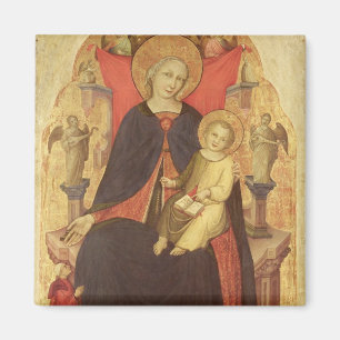 Madonna en Child Enthrong met Donor Vulciano Magneet