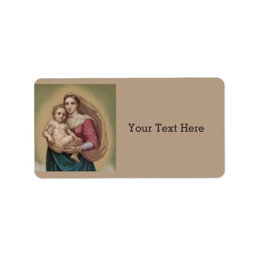 Madonna en Child Etiket (Voorkant)