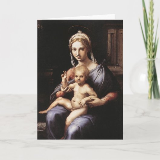 Madonna en Child Feestdagen Kaart (Voorkant)