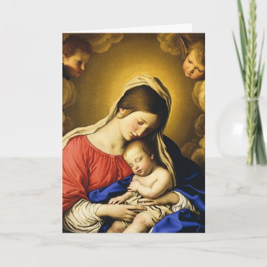 Madonna en Child Feestdagen Kaart (Voorkant)