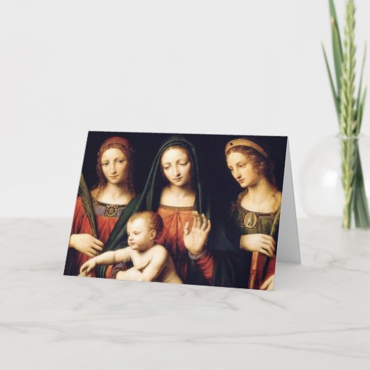 Madonna en Child Feestdagen Kaart (Voorkant)