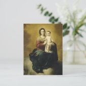 Madonna en Child, Fine Art-Briefkaart voor kerstmi Feestdagenkaart (Staand voorkant)