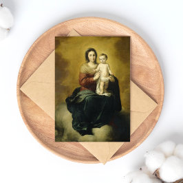 Madonna en Child, Fine Art-Briefkaart voor kerstmi Feestdagenkaart