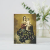 Madonna en Child, Fine Art-Briefkaart voor kerstmi Feestdagenkaart (Staand voorkant)
