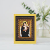 Madonna en Child Fine Art Holiday Briefkaart (Staand voorkant)