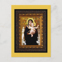 Madonna en Child Fine Art Holiday Briefkaart
