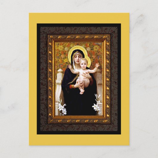Madonna en Child Fine Art Holiday Briefkaart (Voorkant)