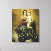 Madonna en Child, Fine Art-kerstcanvas Canvas Afdruk (Voorkant)