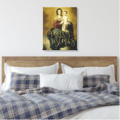 Madonna en Child, Fine Art-kerstcanvas Canvas Afdruk (Insitu (Slaapkamer))