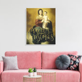 Madonna en Child, Fine Art-kerstcanvas Canvas Afdruk (Insitu (Woonkamer))