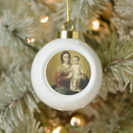 Madonna en Child, Fine Art-kerstversiering Keramische Bal Ornament