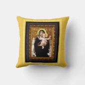 Madonna en Child Fine Art Pillow Print Kussen (Achterkant)