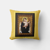Madonna en Child Fine Art Pillow Print Kussen (Voorkant)