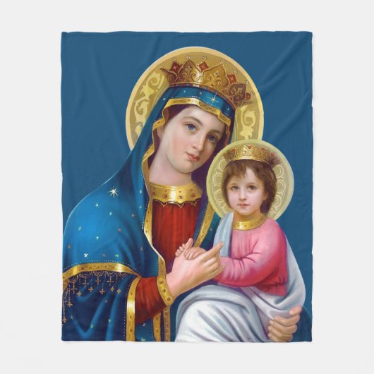 Madonna en Child Fleece Deken (Voorkant)