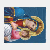 Madonna en Child Fleece Deken (Voorkant (Horizontaal))