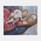 Madonna en Child Fleece Deken (Voorkant (Horizontaal))
