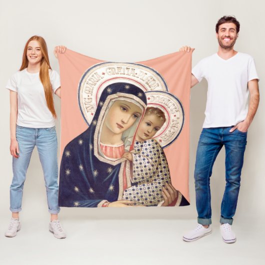 Madonna en Child Fleece Deken (In situ)