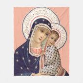 Madonna en Child Fleece Deken (Voorkant)