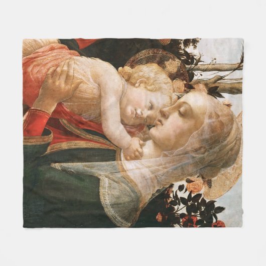 Madonna en Child Fleece Deken (Voorkant (Horizontaal))