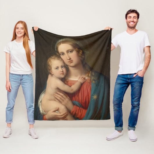 Madonna en Child Fleece Deken (In situ)