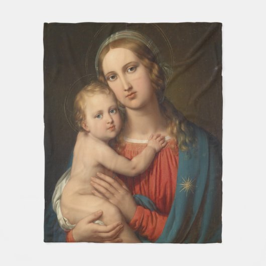 Madonna en Child Fleece Deken (Voorkant)