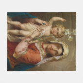 Madonna en Child Fleece Deken (Voorkant (Horizontaal))