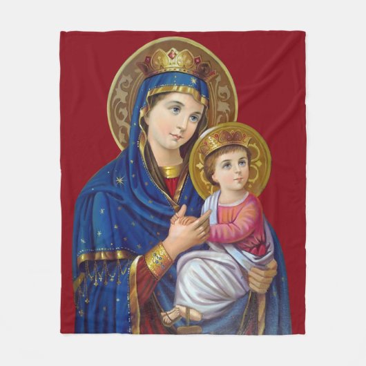Madonna en Child Fleece Deken (Voorkant)