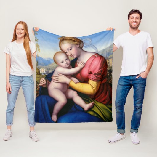 Madonna en Child Fleece Deken (In situ)