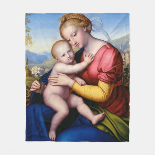 Madonna en Child Fleece Deken (Voorkant)