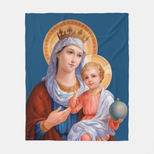 Madonna en Child Fleece Deken (Voorkant)