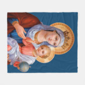 Madonna en Child Fleece Deken (Voorkant (Horizontaal))
