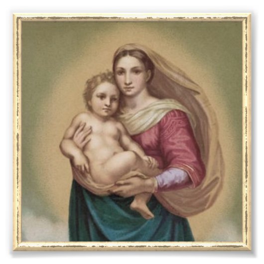 Madonna en Child Foto Afdruk (Voorkant)