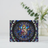 Madonna en Child - gekleurd glas Briefkaart (Staand voorkant)
