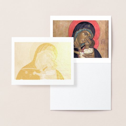 Madonna en Child Gold Foil Card Folie Kaarten (Display)