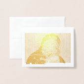Madonna en Child Gold Foil Card Folie Kaarten (Voorkant met envelop)