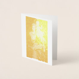 Madonna en Child Gold Foil Note Card Folie Kaarten