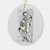 Madonna en Child "Het gaat over liefde" Keramisch Ornament (Links)