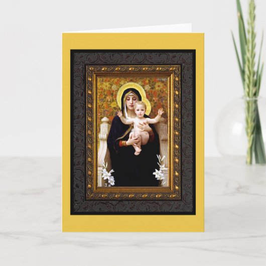 Madonna en Child Holiday Kaart met Kerstmis (Voorkant)