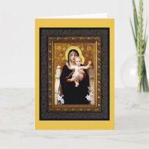 Madonna en Child Holiday Kaart met Kerstmis
