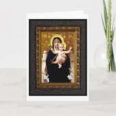 Madonna en Child Holiday Kaart met Kerstmis (Voorkant)